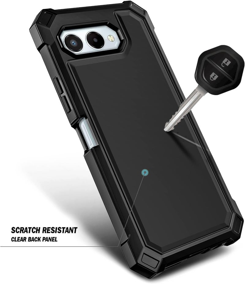 NZND Designed for T-Mobile REVVL 8 Phone Case, Black | with Screen Protector, Full-Body Shockproof Protective Rugged Impact Resist Bumper Cover - Image 4